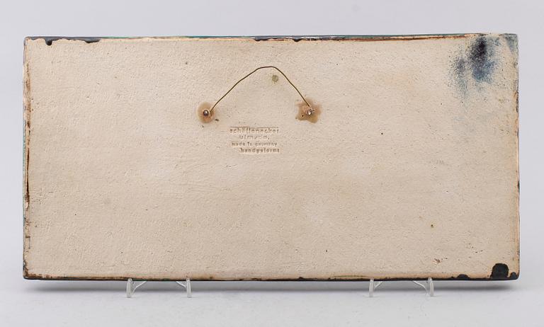 VÄGGPLATTA, keramik, Schättenacker, Tyskland, 1900-talets andra hälft.