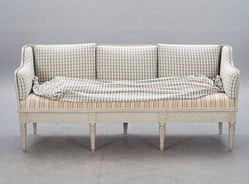 TRÅGSOFFA, gustaviansk stil, 1800/1900-tal.