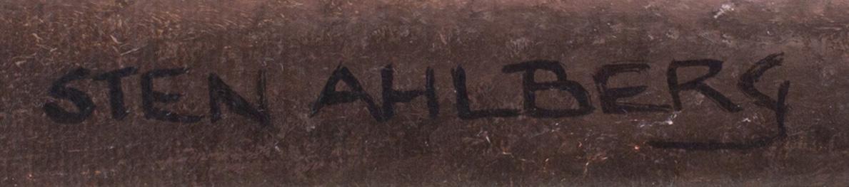 STEN AHLBERG, olja på duk, signerad.