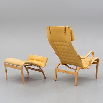 A Bruno Mathsson arm chair, 'Pernilla', Firma Karl Mathsson, late 20th century.