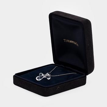 Tiffany & Co, Elsa Peretti, kaulakoru, risti, platinaa ja vuorikristallia.
