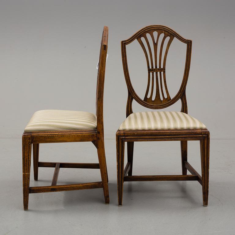 STOLAR, ett par, gustavianska, 1700-tal.