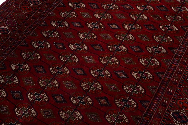 An old Turkmen carpet, c. 235 x 175 cm.
