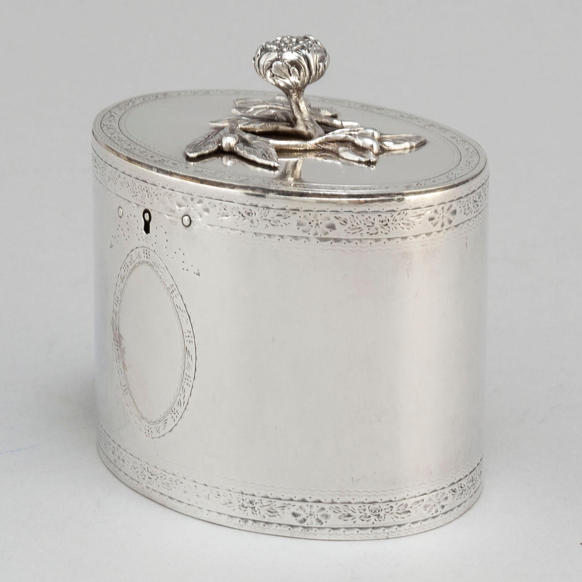 Joseph Preedy sannolikt, tedosa, silver, London 1780.