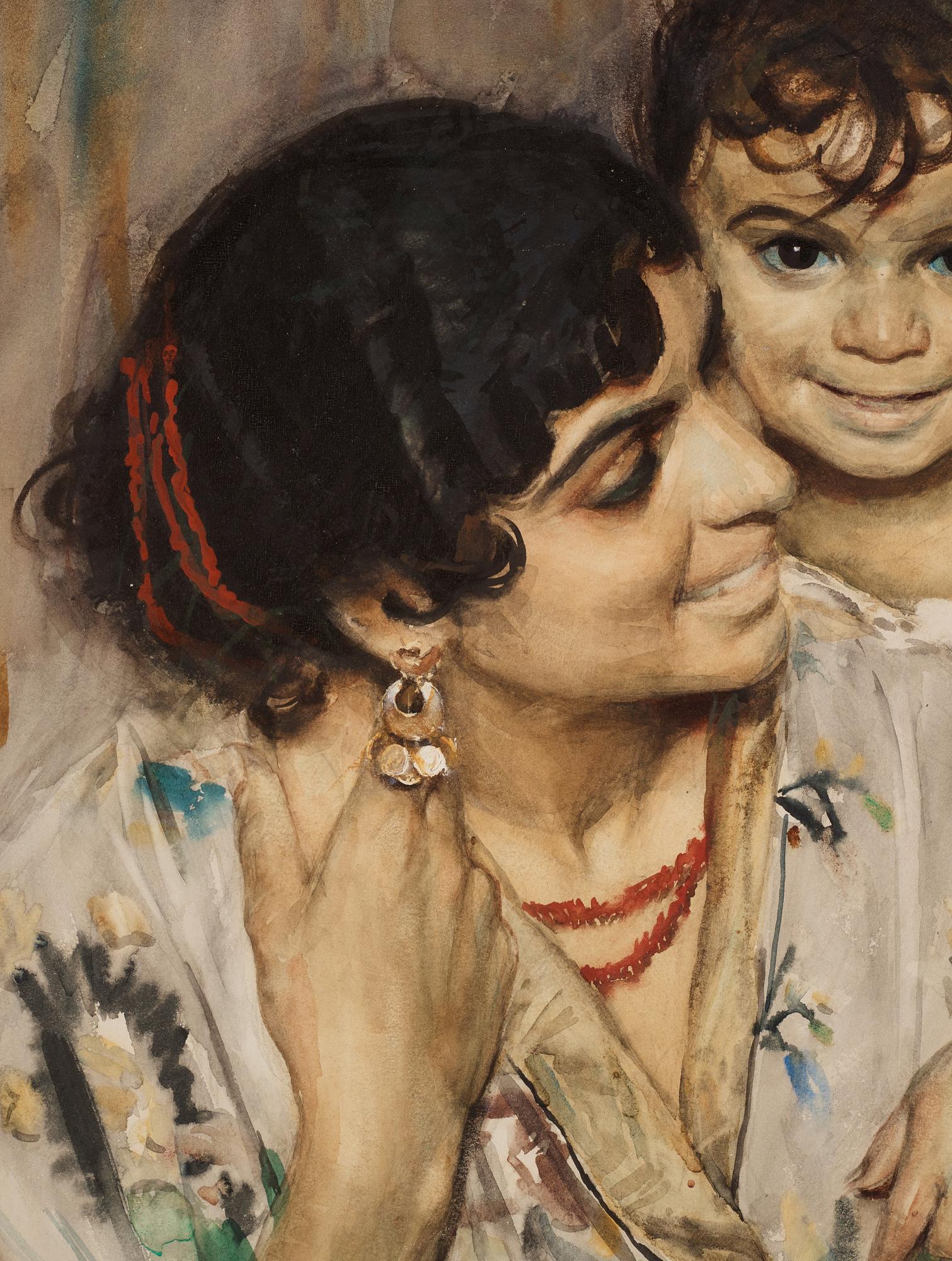 Anders Zorn, "Modersglädje" (Maternal Delight).