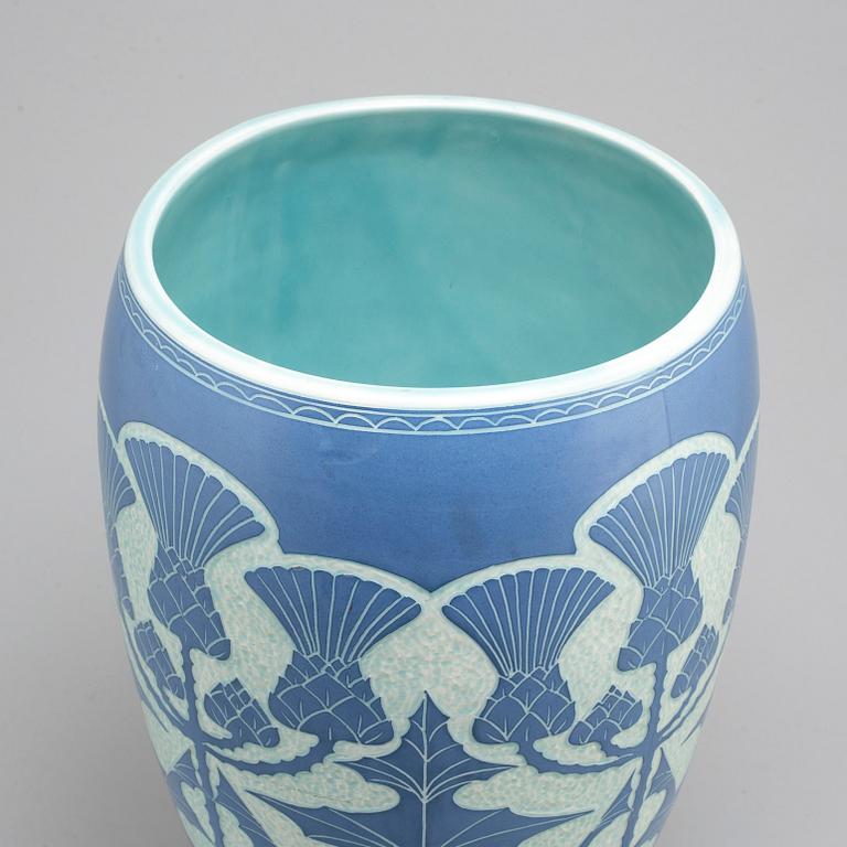 JOSEF EKBERG, a 'Sgrafitto' stoneware vase from Gustafsberg, signed and dated 1917.