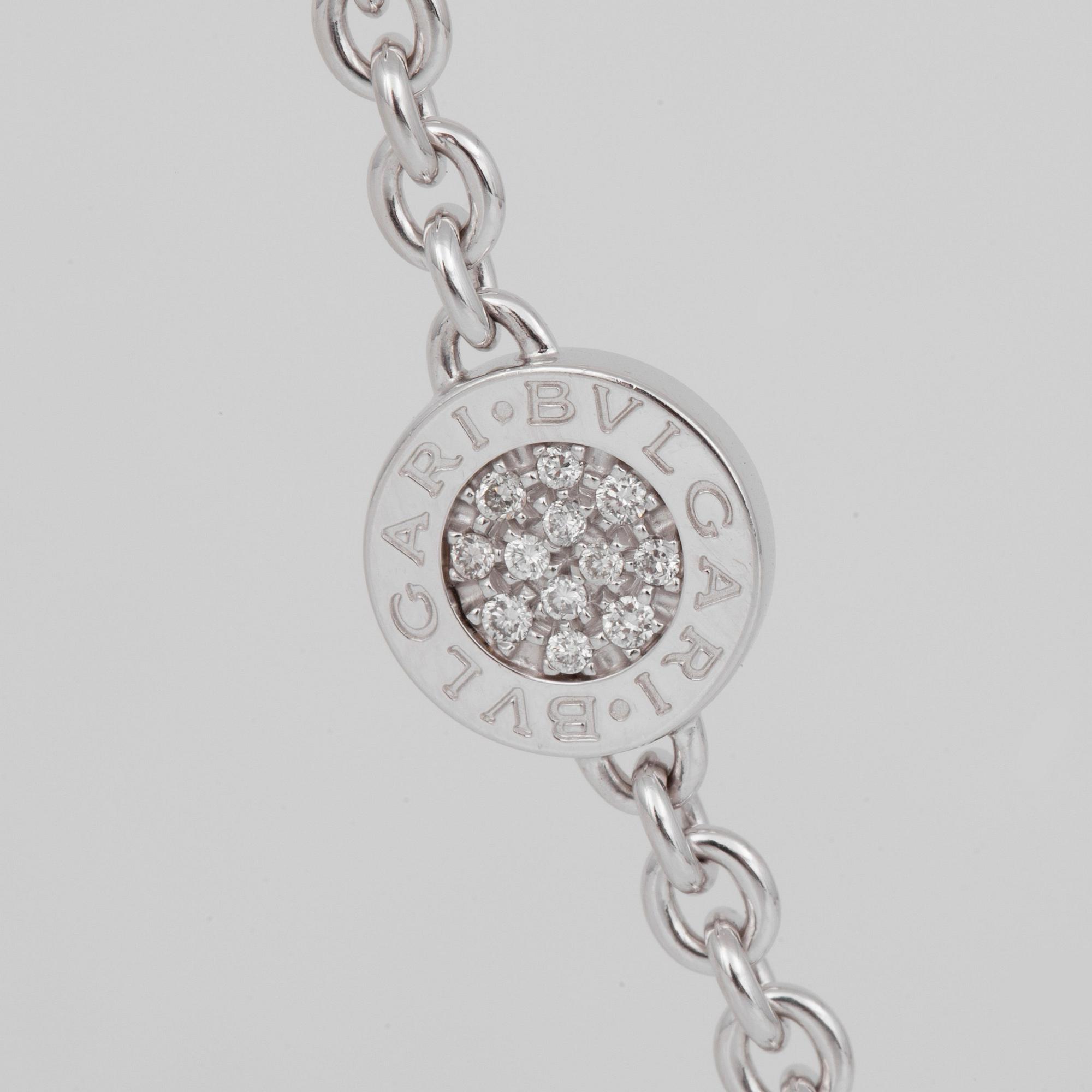 A Bulgari diamond necklace.
