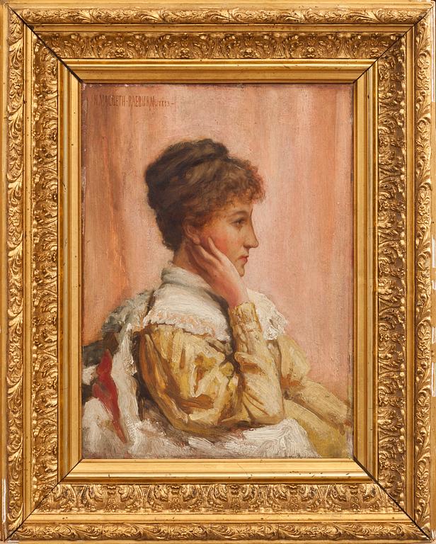 HENRY MACBETH-RAEBURN, olja på pannå. Signerad och daterad 1883.
