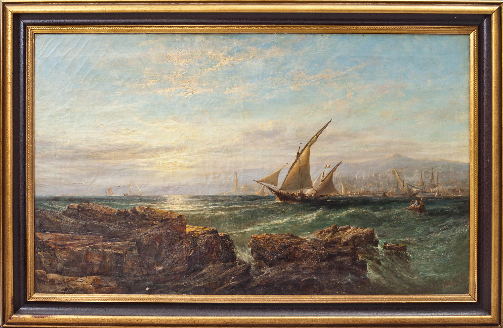 EDWIN HAYES, tillskriven, olja på duk, signerad och daterad 1868.