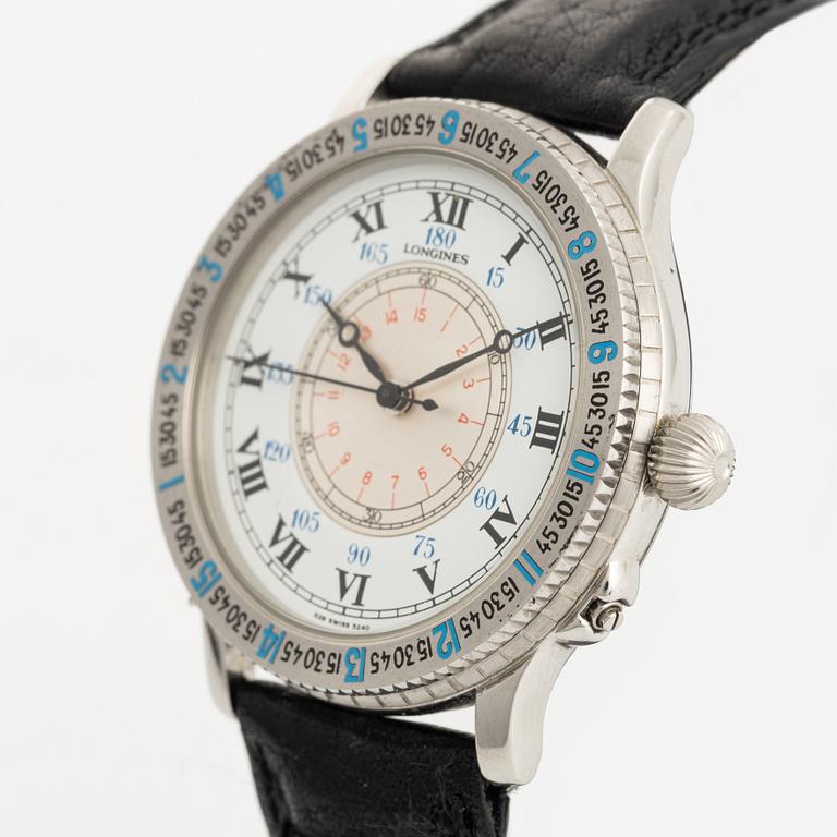 Longines, Hour Angle Watch, designad av Charles Lindbergh, armbandsur, 38 mm.
