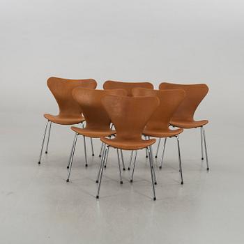 SIX ARNE JACOBSEN CHAIRS,