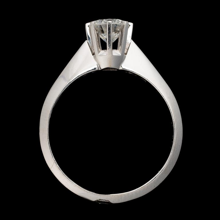 RING, briljantslipad diamant, 18K vitguld. Westerback, Helsingfors 1973.