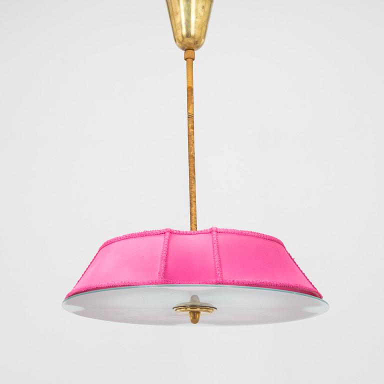 Taklampa, tillverkare PSO Pohjoismainen Sähkö Oy, 1900-talets mitt.