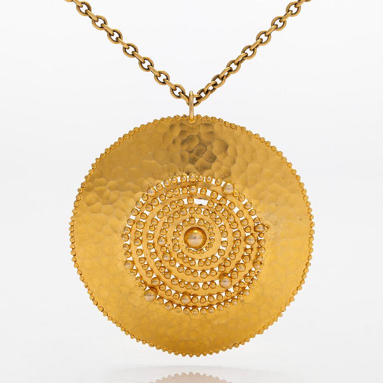 Tapio Wirkkala, "Viikinkiriipus", 14K kultaa, Westerback, Helsinki 1971.