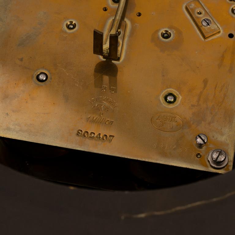 Wall clock, Gustavian style, P.N. Wohlin, Stockholm, 20th century.