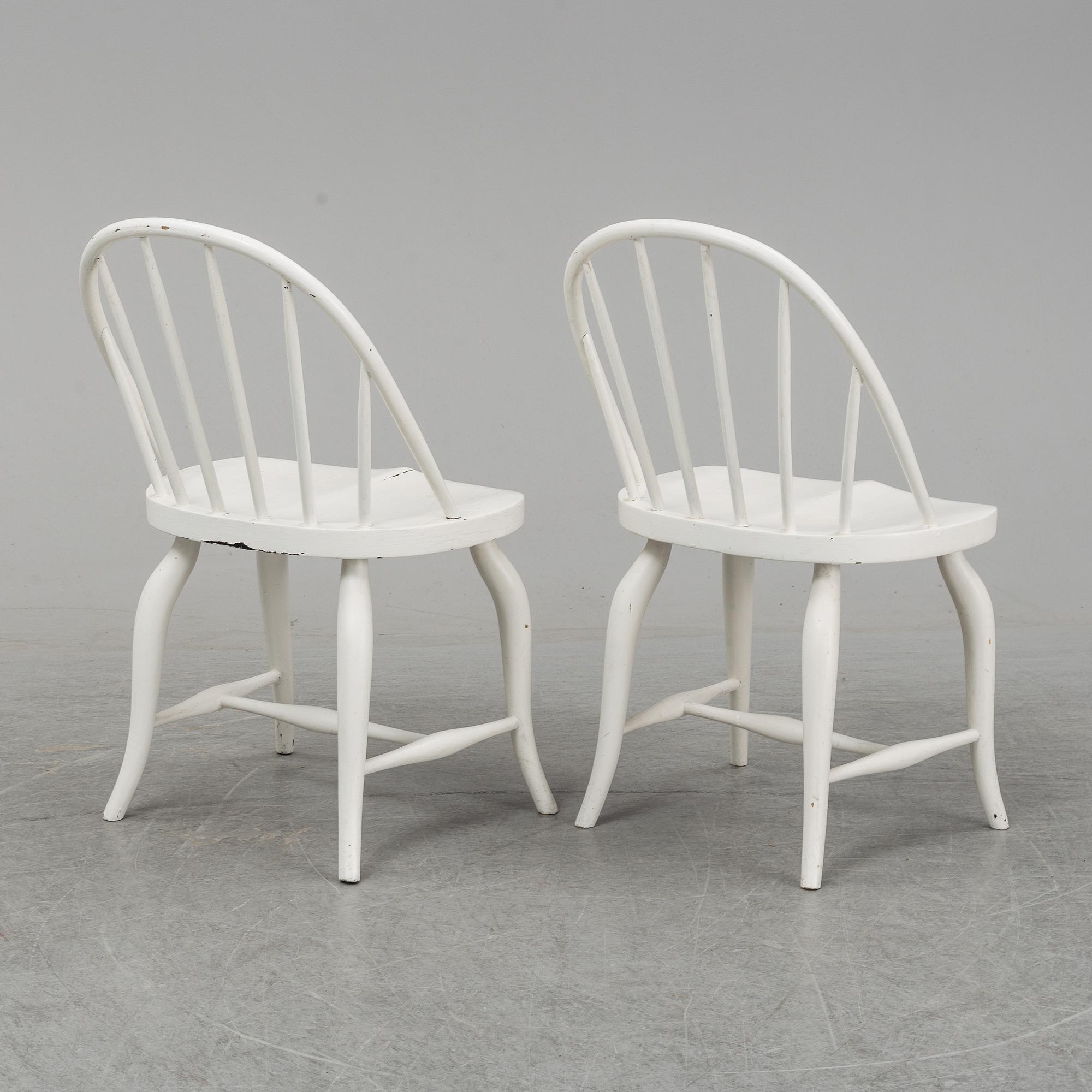 UNO ÅHRÉN, stolar, ett par, Gemla, Diö, omkring 1930.