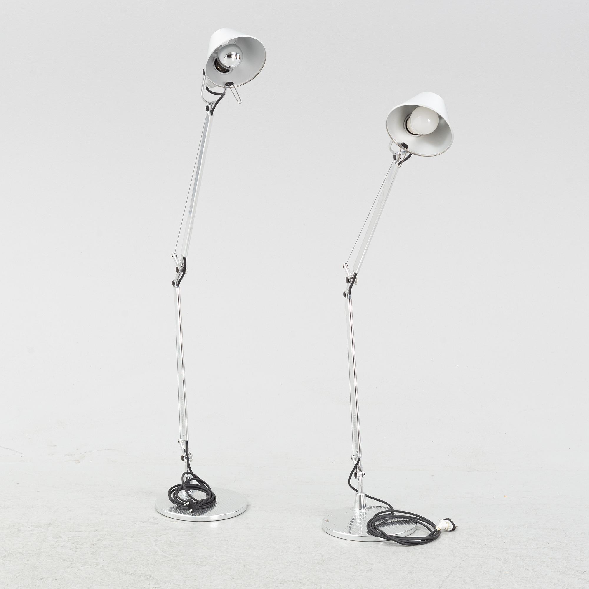 Michele De Lucchi & Giancarlo Fassina, skrivbordslampor, ett par, "Tolomeo", Artemide, Italien.
