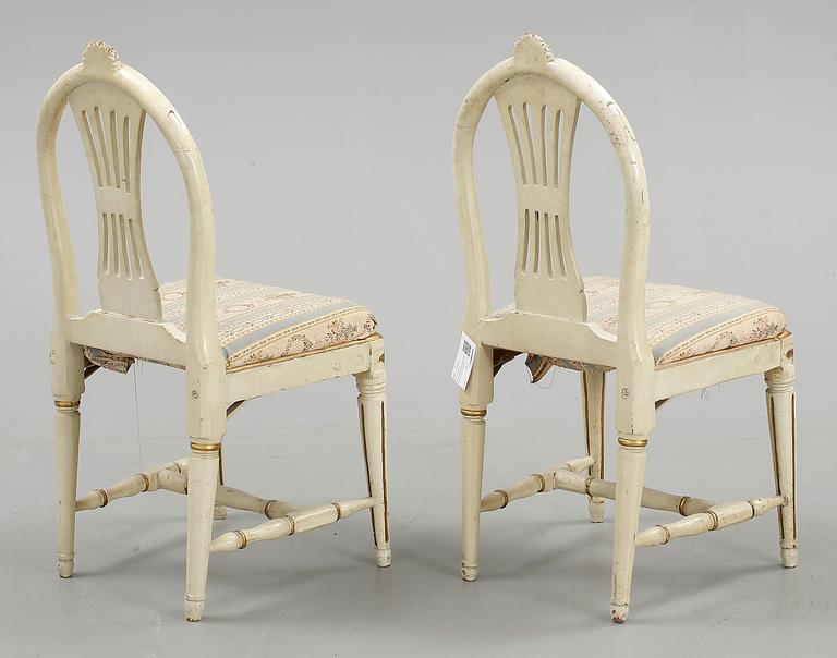 STOLAR, ett par, gustavianska provinsarbeten, Lindome, sent 1700-tal.