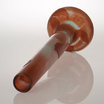 An Emile Gallé Art Nouveau 'firepolished' cameo glass vase, France.