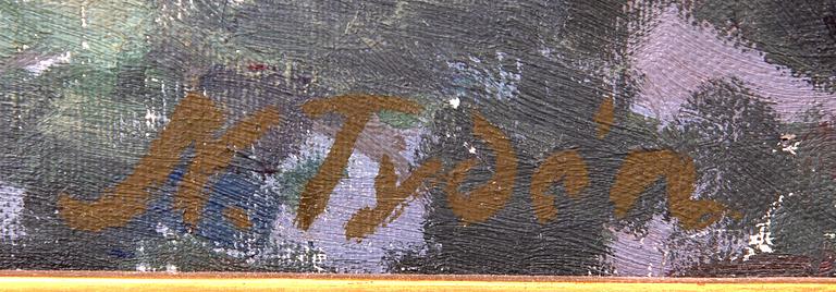 Nils Tydén, olja på pannå signerad.