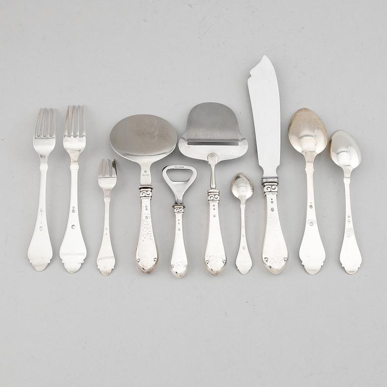 A danish silver cutlery (54 pcs).