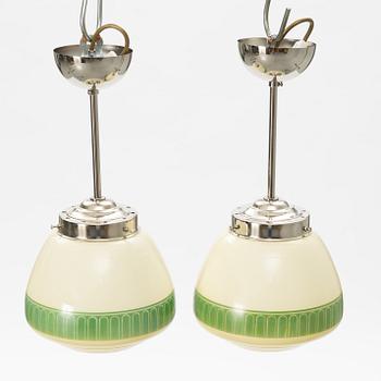 Taklampor, ett par, 1940-tal.