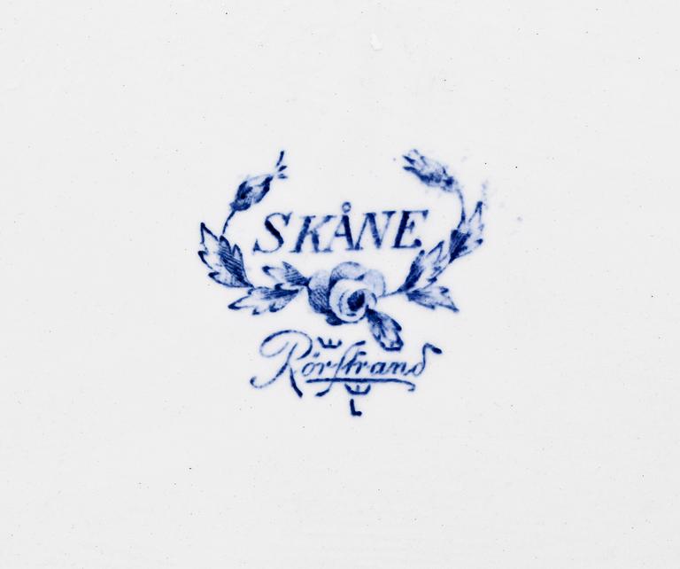 MATSERVIS, 63 delar, porslin, "Skåne" Rörstrand, 1900-talets början.