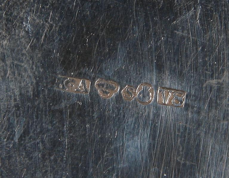 PARTI SILVER, 8 delar, Sverige resp Tyskland, 1800-1900-tal.