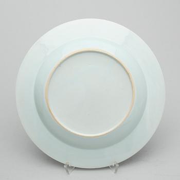 TALLRIKAR, 16 st, porslin Kina, 1700-tal.