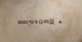 BÄGARE, silver, 3 st, bl.a. GAB, Stokholm, 1906. Vikt 639 gram.