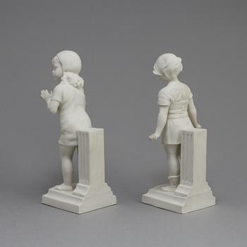 TWO PARIAN FIGURES, Gustafsberg 1911 and 1920.