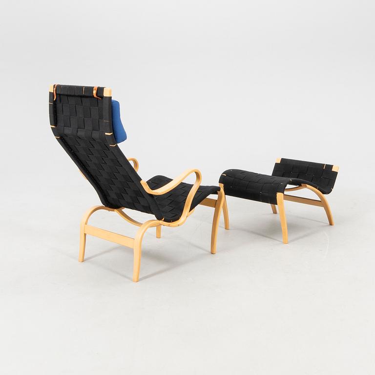 Bruno Mathsson, armchair with footstool "Pernilla" DUX 2000.