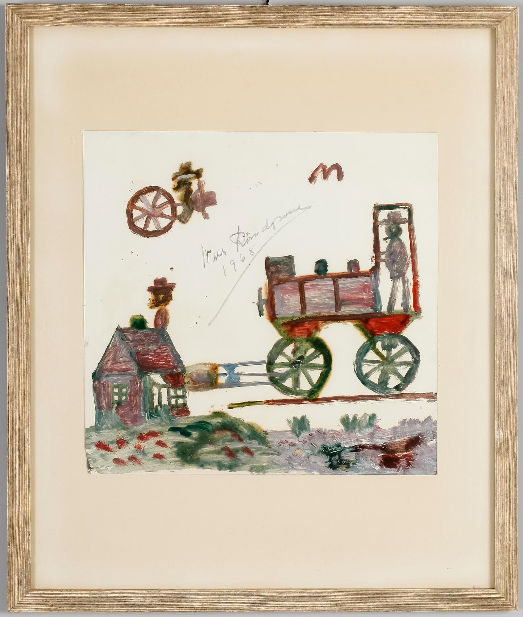 NILS "BJÖRNJÄGARN" RUNDGREN, gouache, sign och dat 1968.