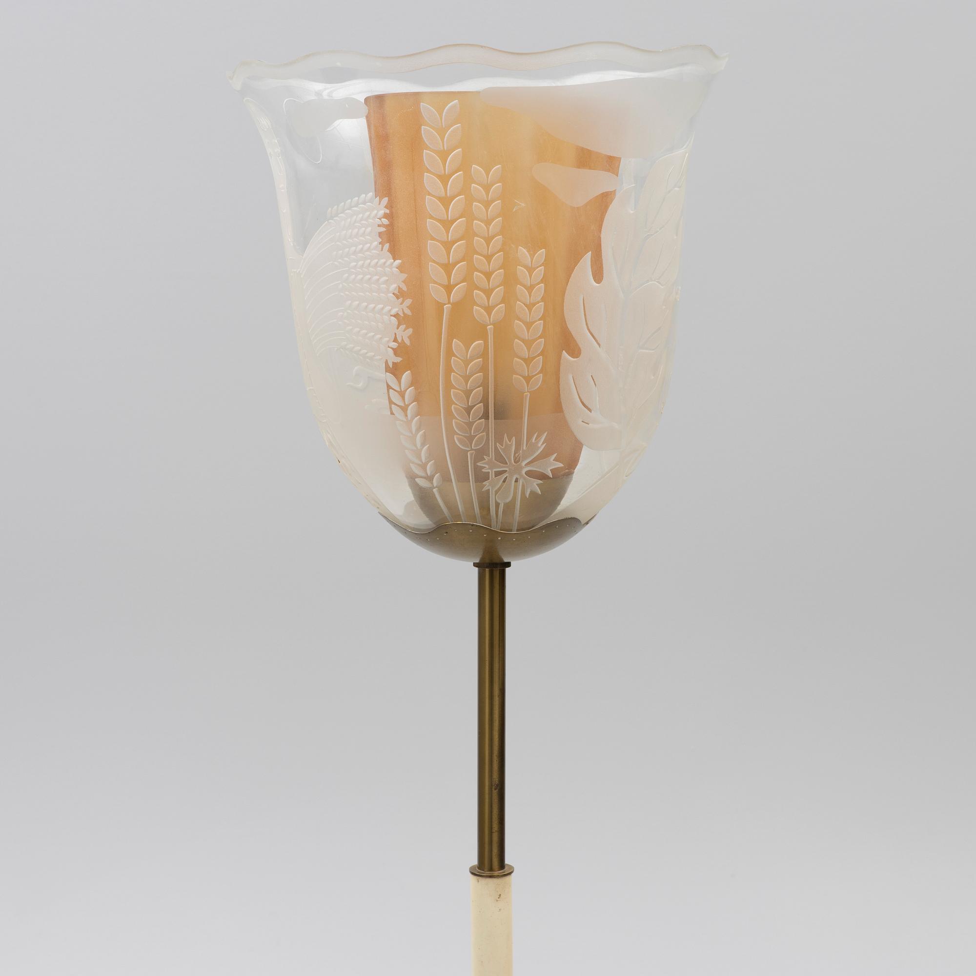Bo Notini, a floor lamp, Glössner & Co, Stockholm, 1940s.