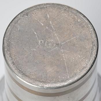 Estrid Ericson, a pewter and brass vase, Svenskt Tenn, Stockholm 1953.
