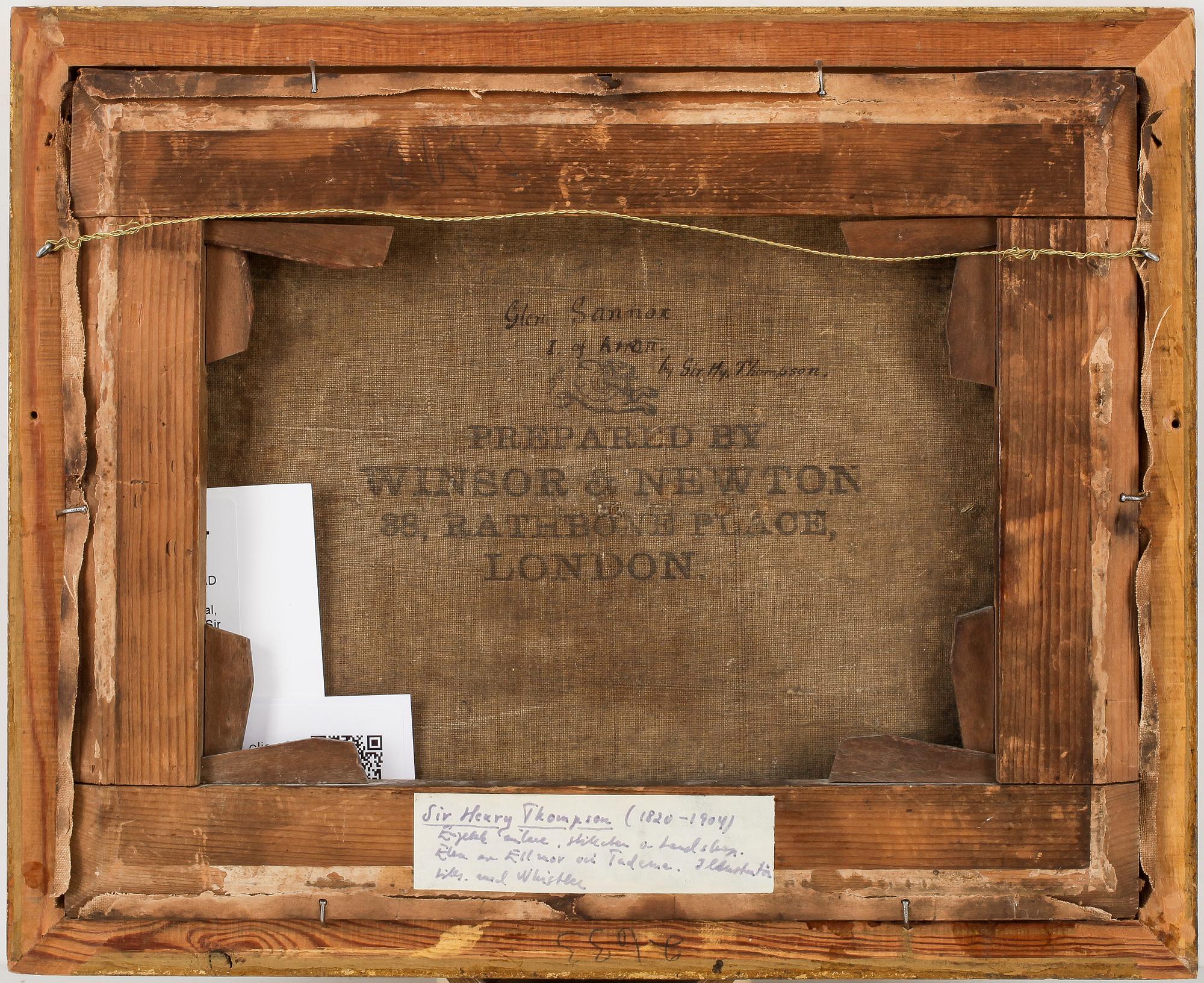 SIR HENRY THOMPSON, tillskriven, olja på duk, signerad Sir Hy. Thompson a tergo.