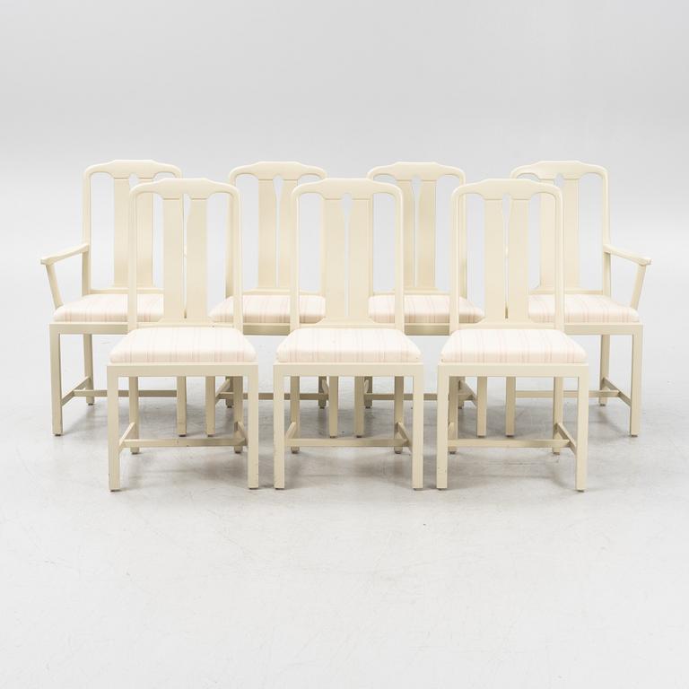 Carl Malmsten, 7 Ambassadör chairs, Åfors furniture factory.