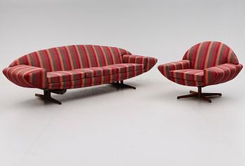 SOFFA och FÅTÖLJ, "Capri", Johannes Andersen, Trensum Möbelfabrik.