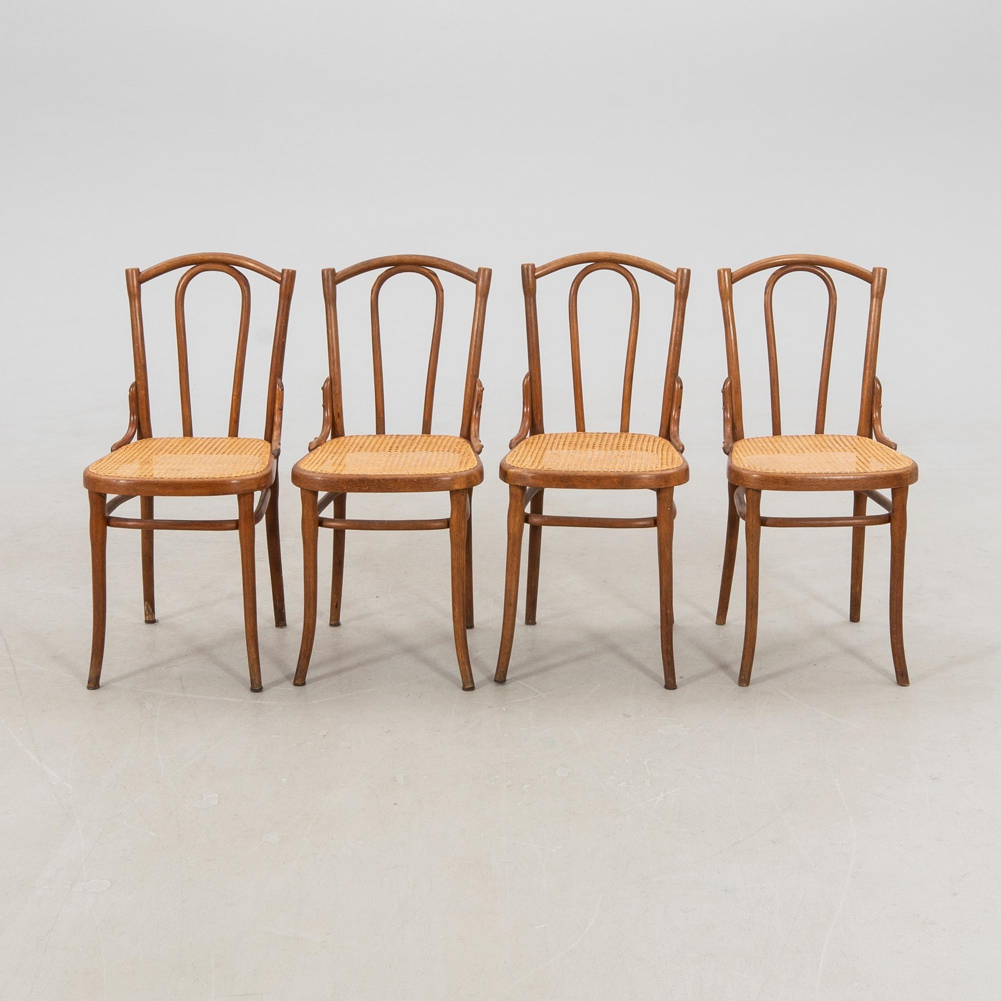 Stolar fyra st Thonet 1900-talets början.