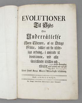 PAUL HOSTE, Evolutioner til sjös eller Underrättelse huru skieppen, af en örlogs flåtta.., Karlskrona 1752.