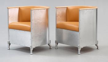 A pair of Mats Theselius 'Aluminium/Theselius' easy chairs,
Källemo, Sweden post 1990.