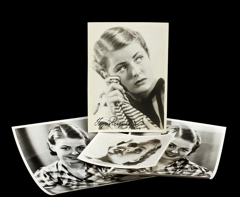 FOTOGRAFIER, 4 st, Ingrid Bergman, 1930/1940-tal.