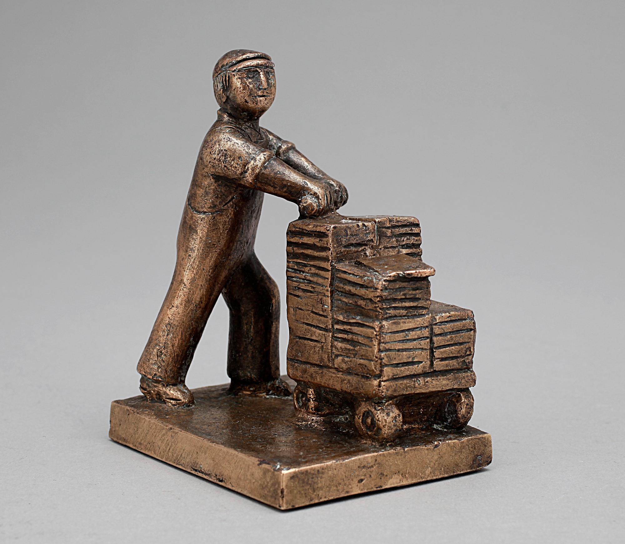 SVEN LUNDQVIST, skulptur, brons, sign.