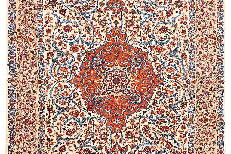 A Kashmar carpet, c. 383 x 293 cm.
