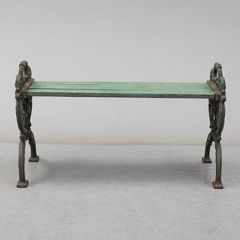GARDEN BENCH, cast iron, ca 1900.