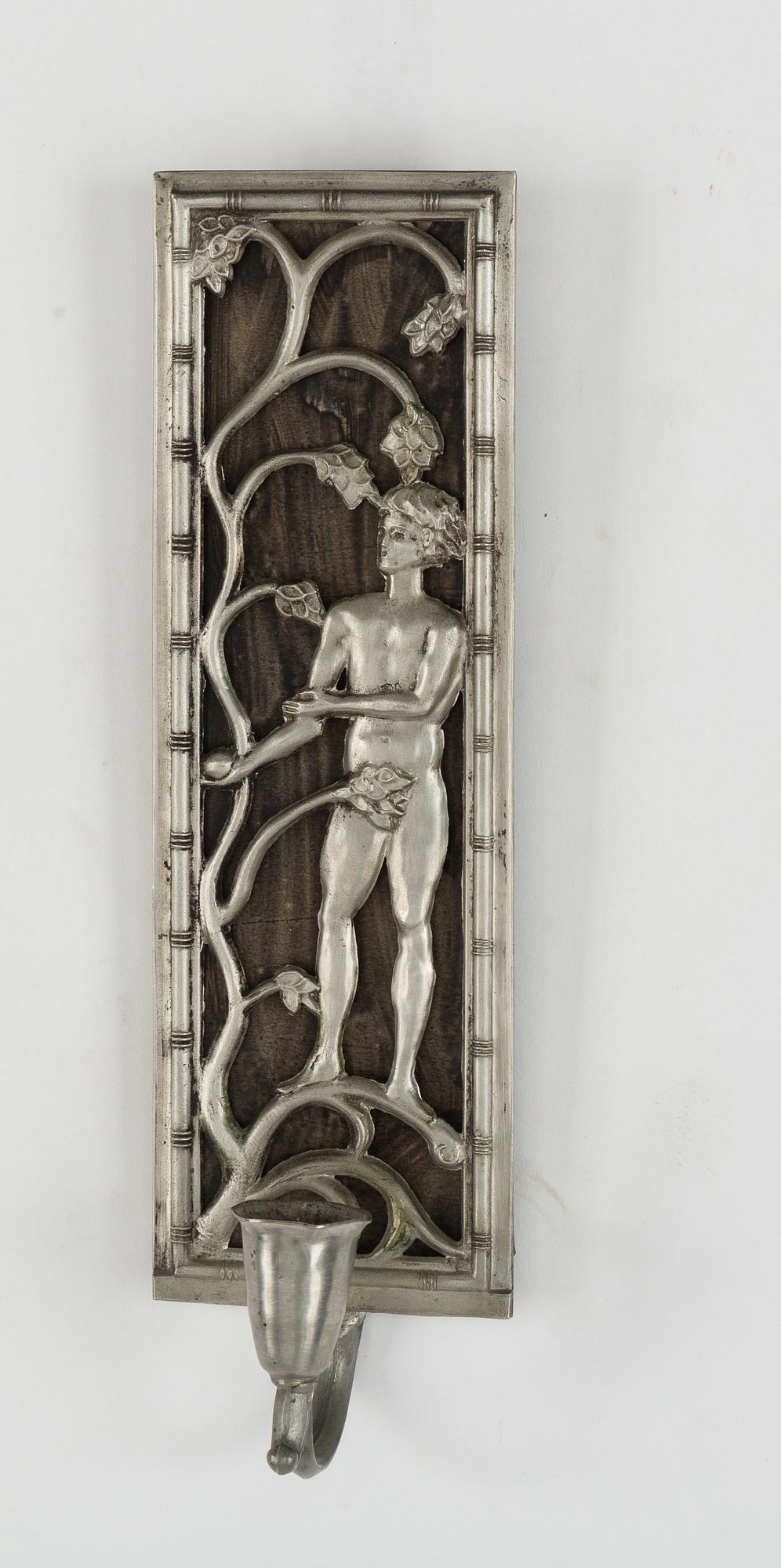 DAVID WRETLING, attributed to, 7 pewter items, mid 20th century.