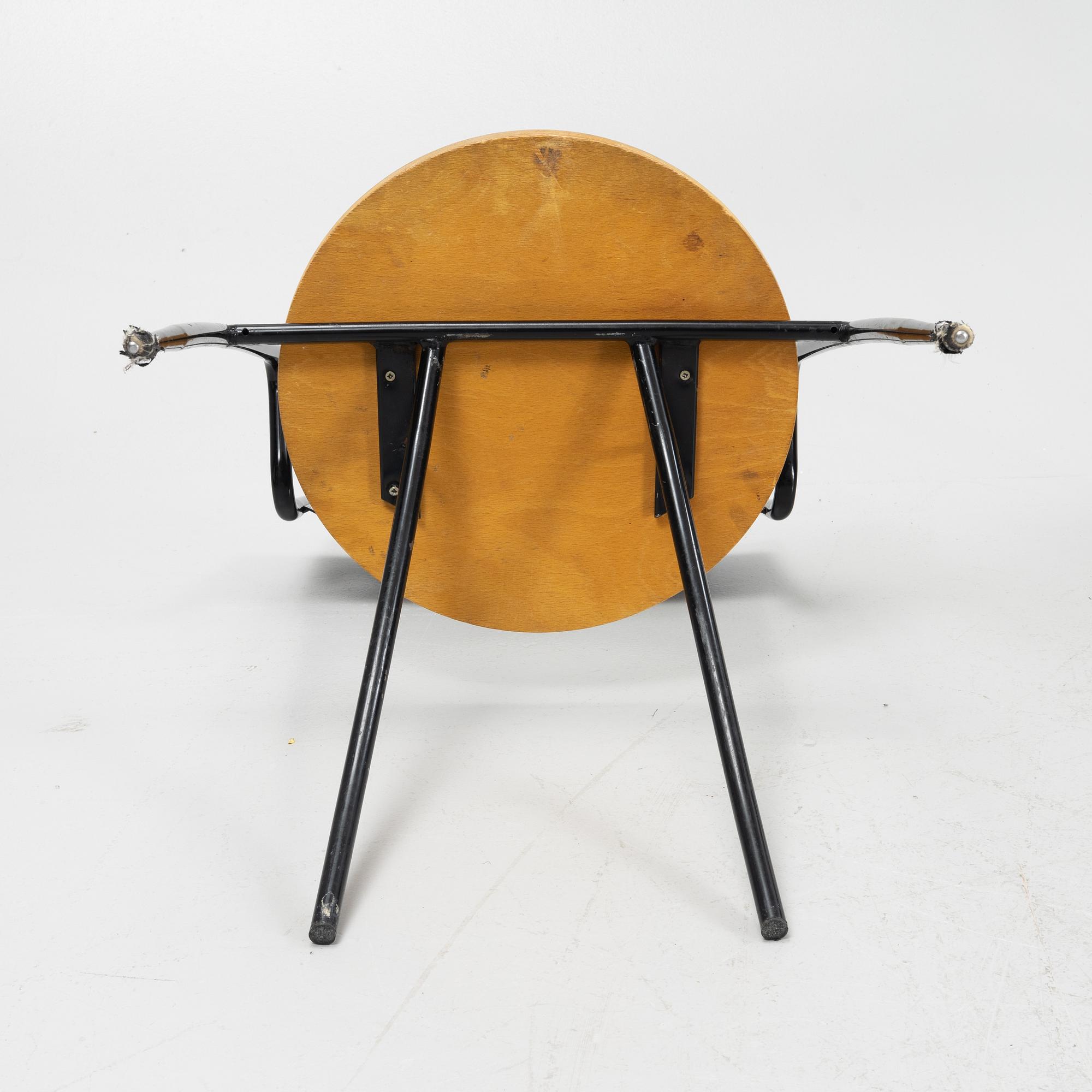 A set of four café chairs, probaly French.