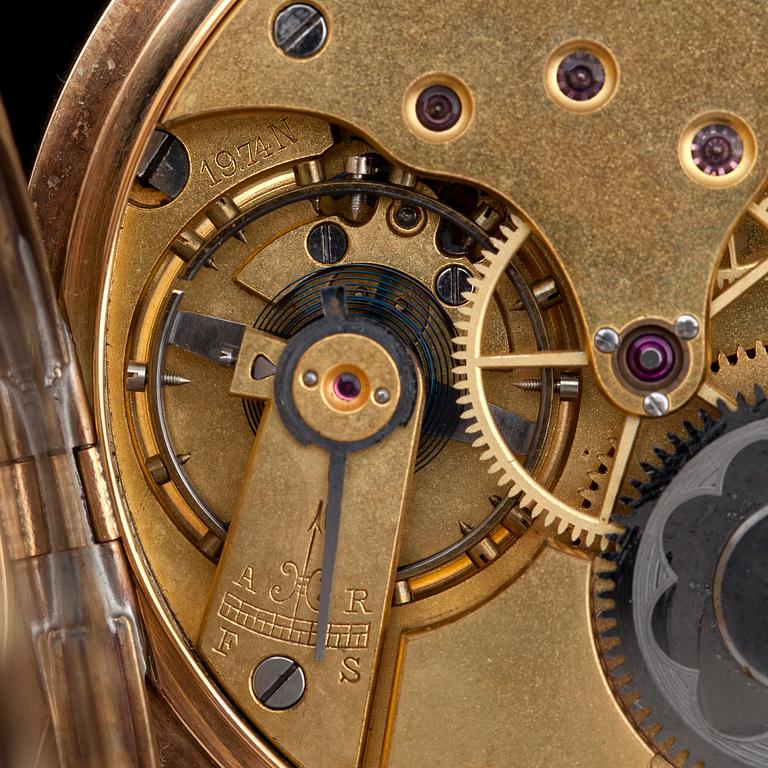 FICKUR, savonett, Longines, 14 K med ankarlänk, 18 K, 1900-talets första hälft. Länkens vikt 13 g.