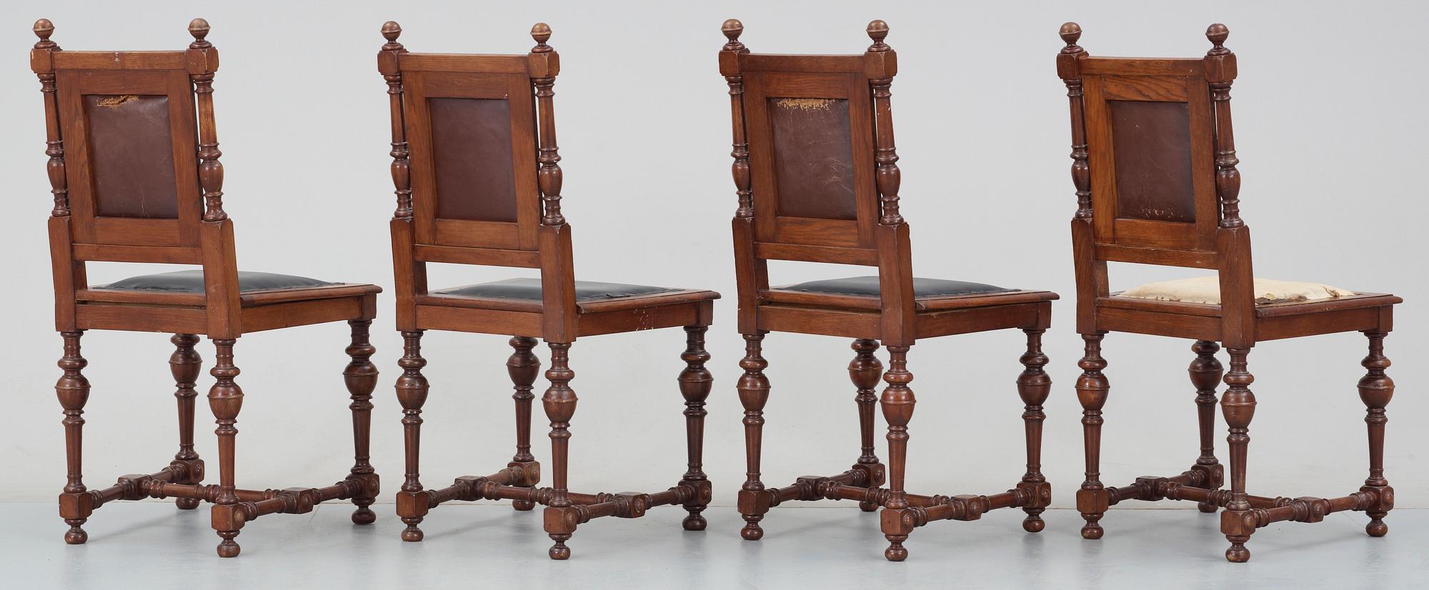 MATSALSGRUPP, 5 delar,  nyrenässans. 1800/1900-tal.