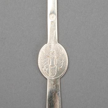 HUMMERGAFFLAR, 6 st, nysilver, AGD, 1900-tal.